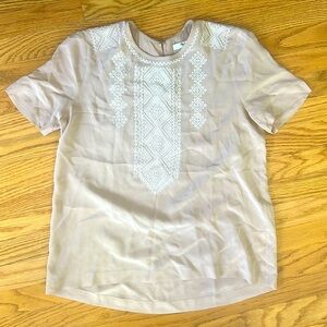 Madewell romantic dusty pink silk top